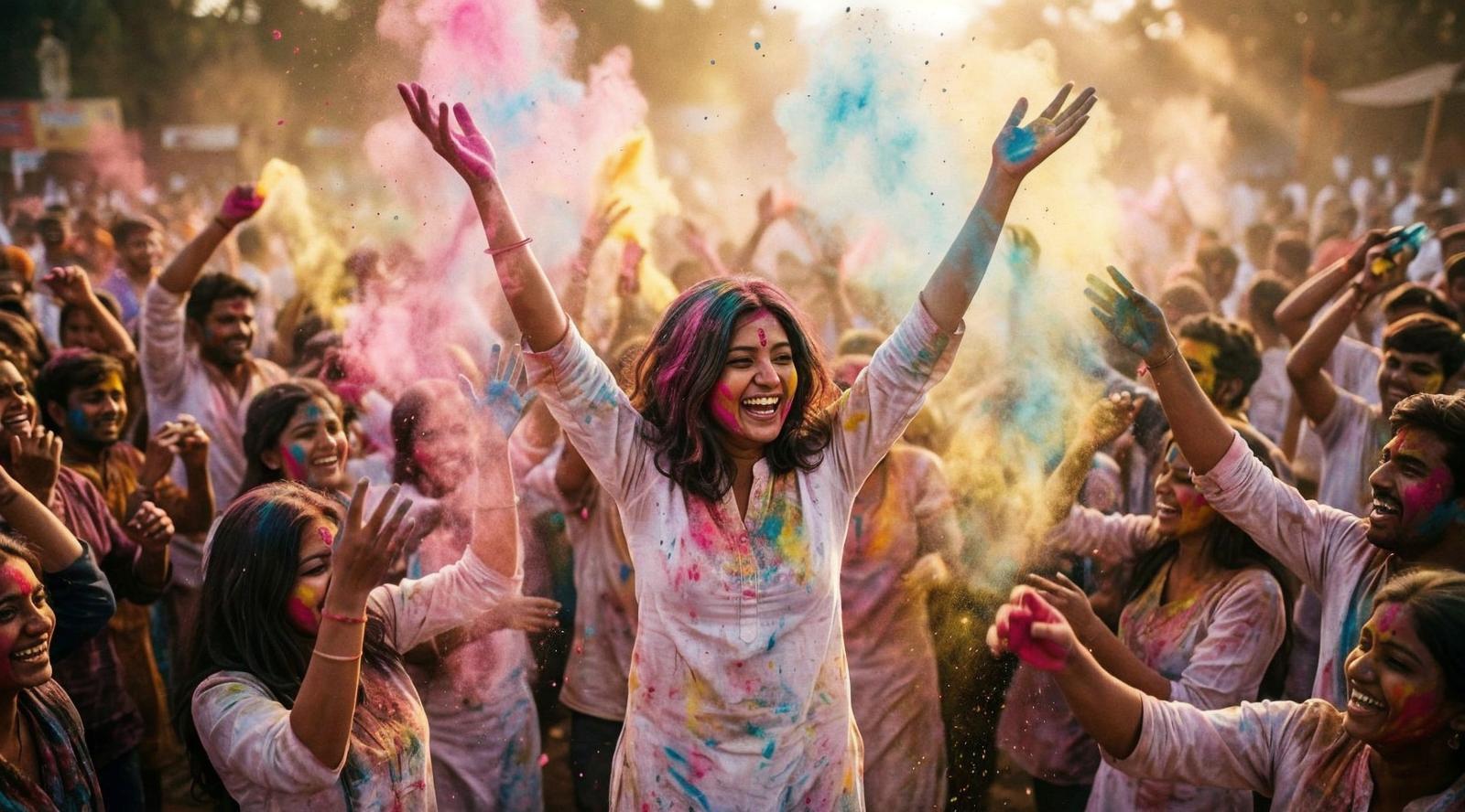 Holi festival colors