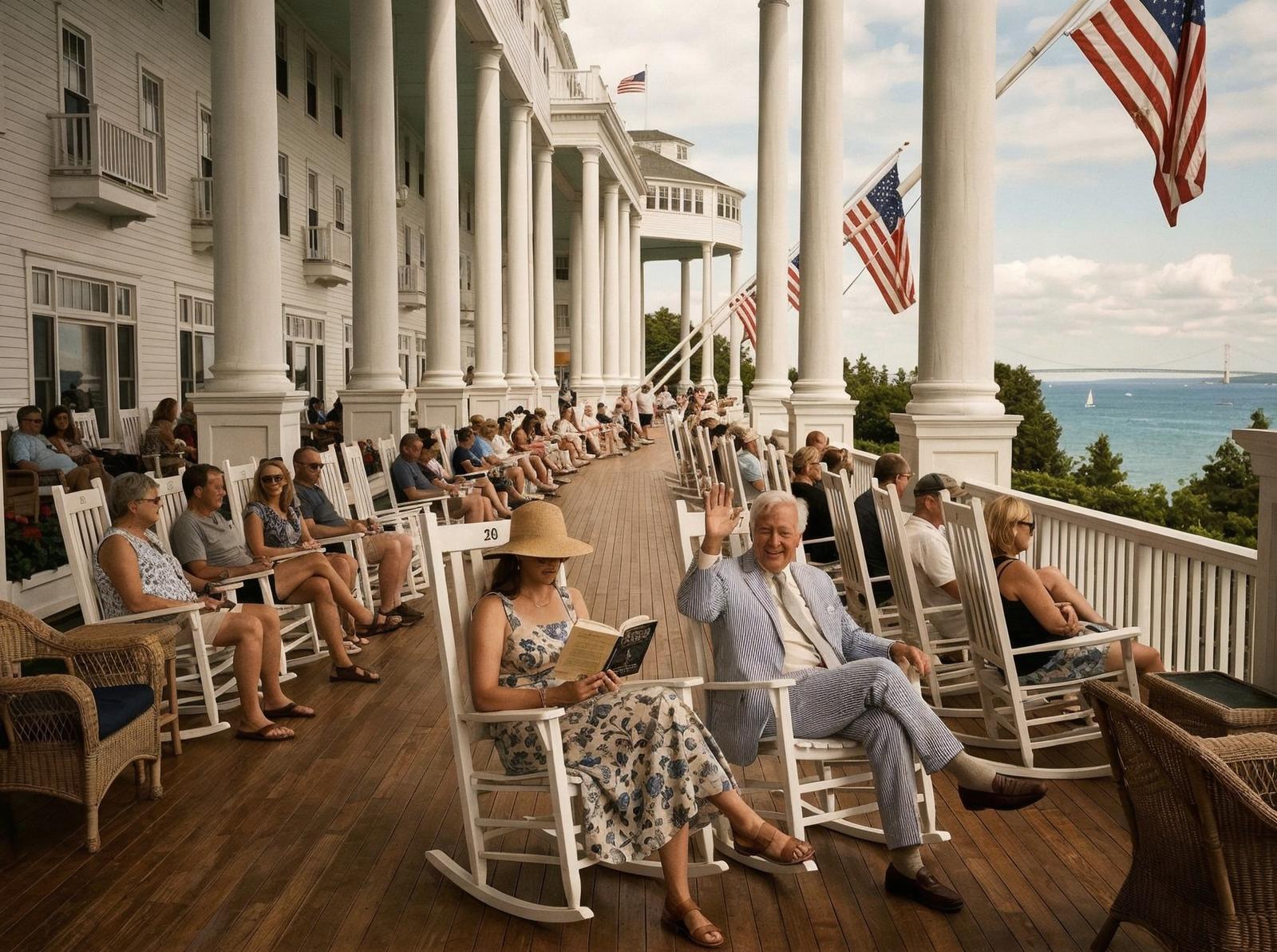 Mackinac Island Unde Căruțele cu Cai Înlocuiesc Mașinile din  — detaliu